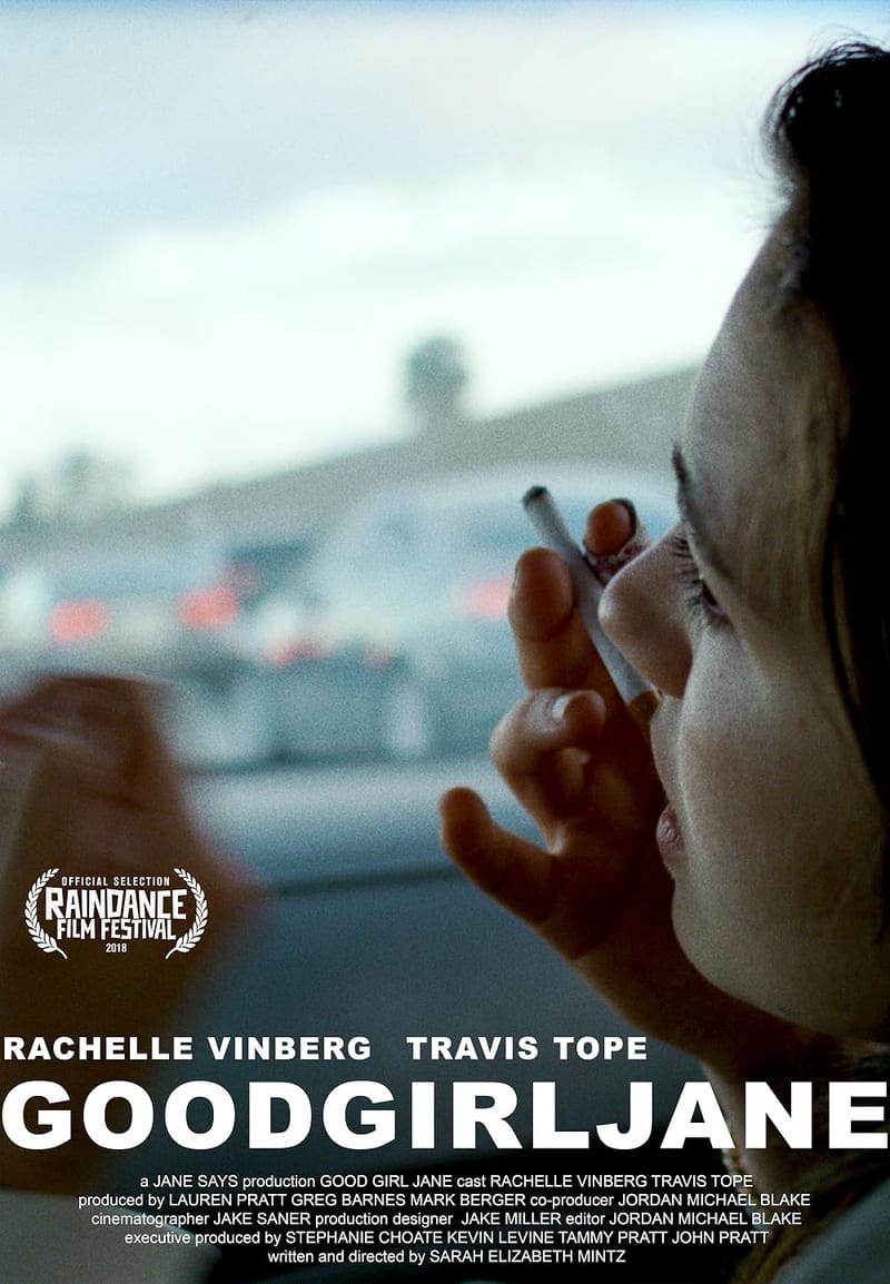 Good Girl Jane poster art — Jane smoking in a car window